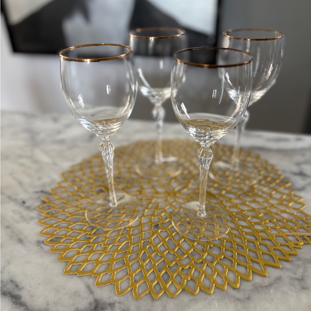 Mikasa Crystal Wine Glasses Set of 4 Vintage from the 90s